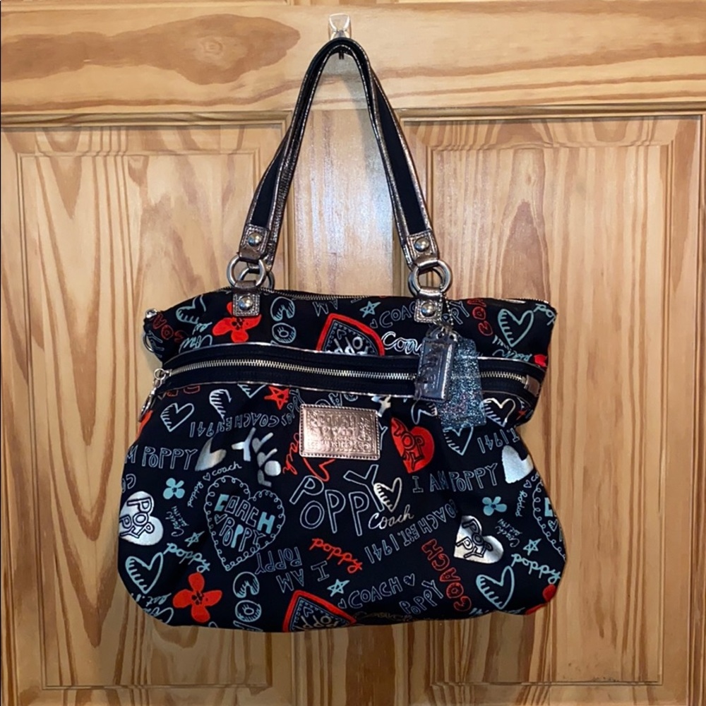 Coach poppy tote bag